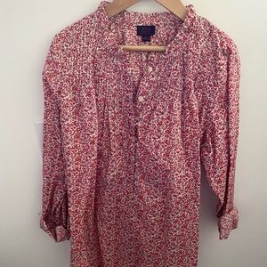 J. Crew Liberty Ruffle Classic Popover Shirt